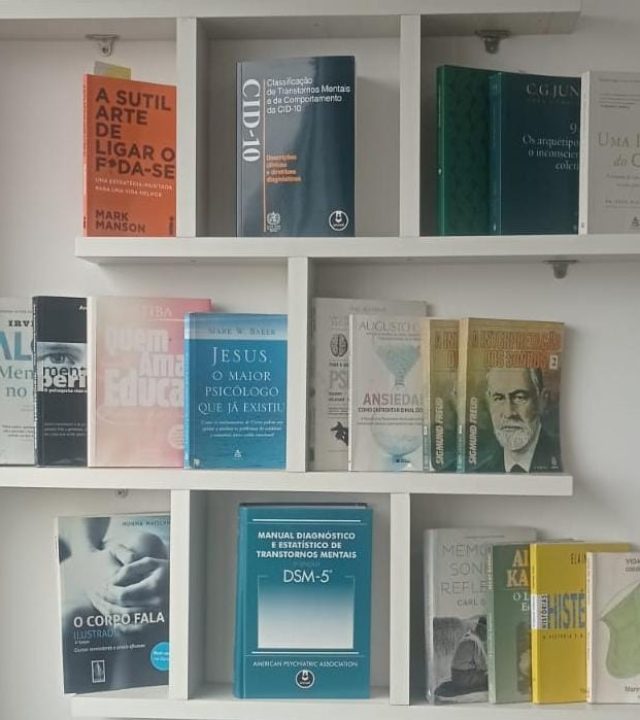 Livros no consultório